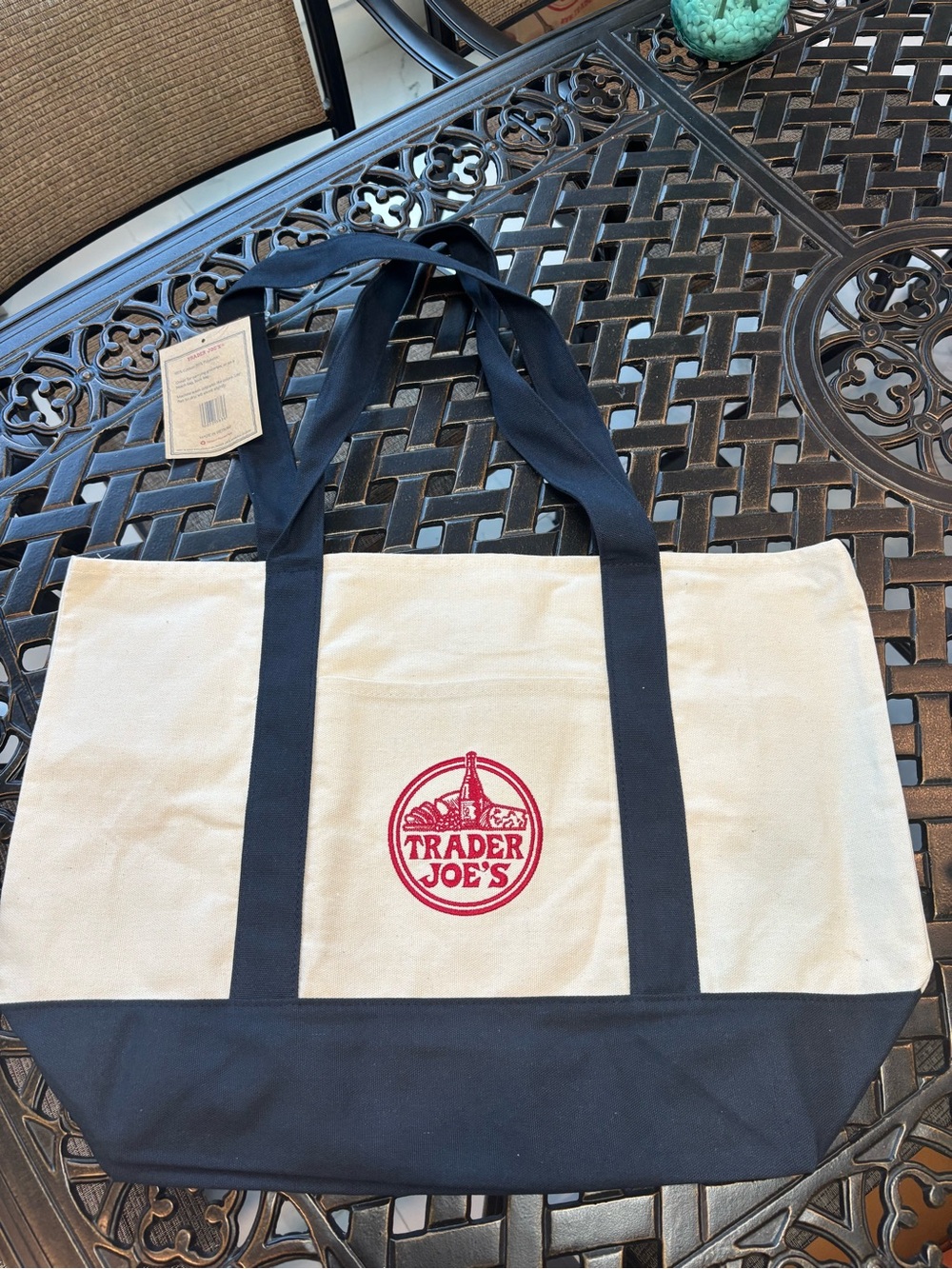 Trader Joe's Canvas Tote Bag in Navy